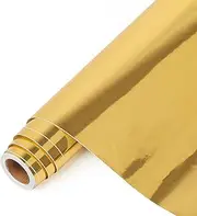 Glossy Gold Permanent Vinyl for Cricut - 12" x 3.3 FT Metallic Permanent Adhesive Vinyl Roll, Craft Vinyl Bundle for Cup Deco, Party Decoration, Sticker