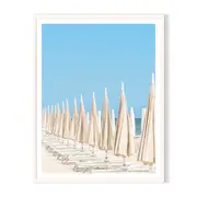 Prepared Framed Printed Wall Art - White