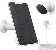 6w Premium Solar Panel Charger Compatible with Google Nest Cam Outdoor or Indoor (Battery Version), with 13.1Ft/4m Fast Charging Cable, IP65 Weatherproof and Adjustable Mount