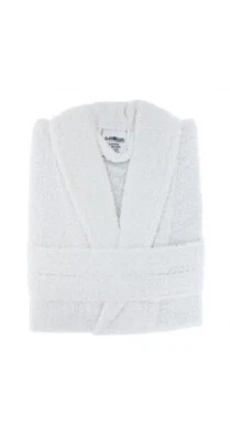 Bath-Robe Dressing Gown 100% Cotton Bathrobe White