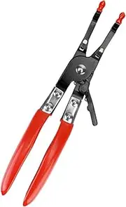 SOLUSTRE Welding Clamp Adjustable Automotive Wire Electrical Car Disconnect Drill Boot Kit Torque Ratchet Screwdriver Clamps Soldering Conduit Cutter Pliers Tools up Tool Red Steel