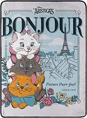 [Northwest] Disney's Aristocats Micro Raschel Throw Blanket, 46" x 60", Bonjour