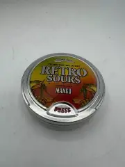 Retro Sours Iconic Candy Tins - Mango Flavor -Hard to Find- Brand New