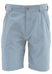 Simms Fishing Men's Superlight Shorts Grey Blue Large 36-38” Waist New w Tags