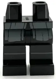 Lego New Minifig Black Pants Legs w/ Dark Bluish Gray SW Jedi Robe Ends Trim