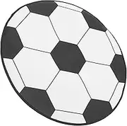 DOITOOL Round Football Rug Living Room Rug Sports Carpet Bedroom Floor Mat Decor