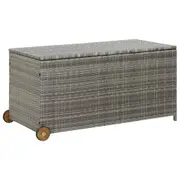 Garden Storage Box Light Grey 120x65x115 cm Poly Rattan vidaXL