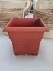 19cm Outdoor Garden Patio Square Terracotta Plastic Plant Pot Planter