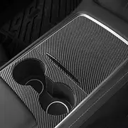 EZONEDEAL Tesla Model 3 Model Y 2021 2022 2023 Center Console Wrap Kit Carbon Fiber Console Cover Interior Decoration Wrap Kit for Tesla Accessories (Matte Carbon Fiber)