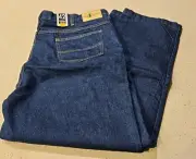 NOS Pine Canyon Flannel Lined Jeans Plaid Insulated 42 x 30 Actual Sz 40 x 29