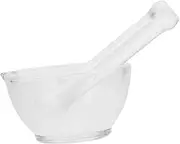 BESTYASH 1Set Glass Pestle and with Thickened Base for Laboratory Use Glass Bowl Grinder and Mixer for Easy Grinding and Mixing Experiments