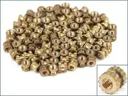 100pcs M2 3mm Solid Brass Knurled Nuts Threaded Embedded Round Inserts Parts