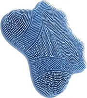 FRCOLOR Back Rub Pad Foot Massager Mat Feet Scrubber Shower Exfoliating Back Scrubber Shower Pads Bathroom Massage Cushion Multipurpose Scrub Sponges Bathroom Massager Sky-blue Silica Gel