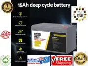 Giantz AGM Battery 12V 15Ah Deep Cycle Box Portable Solar Caravan Camping 1400cy