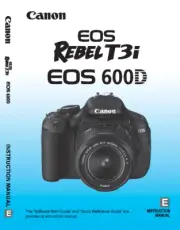 Canon EOS-600D Rebel T3i Advanced User Manual 342 Pages Coil Bound