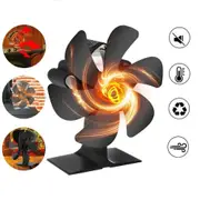 6 Blade Cocoon Fan For Wood Log Burner Stove Fireplace Quiet Heat Fire Low Noise