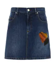 Marni Patch Detailed Mini Denim Skirt IT38,IT46 Blue
