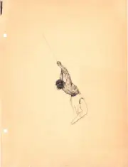 Roy G. Krenkel Original Art - (Swinging Tarzan) circa 1950s