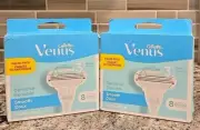 Gillette Venus Smooth Doux 3 Razor Blade Refill 2PACK x 8 Cartridges = 16 Total