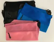 Port Authority Cinch Backpack Bag with Mesh Trim Unisex Black Pink Blue