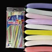 50Pcs Macaron Col Magic Long Animal Tying Balloons Twist Latex Balloon Free Pump