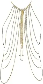 [Generic] Body Chain Layered Sexy Tassels Necklace Fashion Jewelry Belly Waist Bra Hot Bikini Beach Harness Women