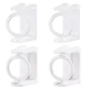 Clear Adhesive Curtain Rod Brackets 2Pieces Wall Mount Towel Poles Holders Hook