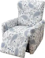 [KRFOONN] Recliner Slipcovers Stretch Printed Sofa Cover 4-Piece Lazy Boy Chair Covers Fallon Collection Slipcover Furniture Protector Leather Recliner Chair Cover for Rocking Recliner, A15