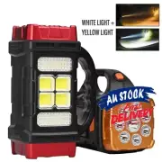 Solar LED Searchlights Handheld USB Rechargeable Flashlight Torch Camping Hiking