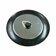 Kinetic Stainless Steel Basin Sink Bath Plug Rubber Black Insert with Chain