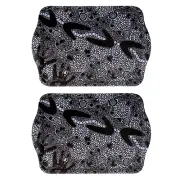 2 Australia Aboriginal Art Scatter Cake Snack Tray Ashdene Maintaining Culture