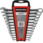Medaltech 11pc SAE Combination Spanner Set | Chrome Vanadium 1/4"–7/8" Wrench Ki