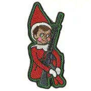 VELCRO® BRAND Fastener Morale HOOK PATCH AR-15 AR15 Elf On A Shelf Die Cut 3”