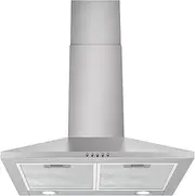 FIREGAS 60 cm Chimney Cooker Hood with Brushless Motor,Stainless Steel Extractor Hood with LED and Recirculating & Ducting System Wall Mounted Range Hood with Recirculating Carbon Filter