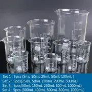 Lab Glass Beaker Chemical Experiment Laboratory Equipment Borosilicate Glass Set