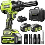 740ft-lbs (1000N.mx) Cordless Impact Wrench, High Torque Brushless 1/2...
