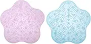ULTECHNOVO 2Pcs Suction Cup Foot Scrubber Mats Non Skid Shower Foot Cleaner for Home Comfortable Massage Pads Enhances for Daily Use