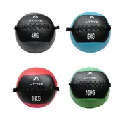 ATTIVO Soft Wall Ball - Medicine Slam Ball for Slamming, Bouncing, Throwing - Exercise Ball for Conditioning Workout, Plyometrics, Cross Training Set of 4 Balls - 4,6,8,10kg