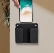 1pc Wall Mobile Phone/remote holder black