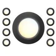 8 Packs 6 Inch Black 5CCT Field Selectable LED Low Profile Recessed & Surface...