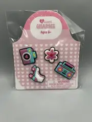 Target Bullseye Playground Retro Valentines Basket Shoe Crock Charm Set NEW