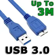 USB 3.0 SuperSpeed Male to Micro B Data Cable Cord for HDD Hard Drive 1M 1.5M 3M