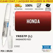 YR557P (L) Touch Up Paint for Honda Red CIVIC HABANERO RED Pen Stick Scratch Chi