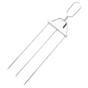 Skewers Stainless Steel 3*Prong Skewer BBQ Grilling Skewers Metal Skewers