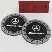 2 pk Cup Mat Car Drink Holder Insert Silicone Coaster Set for Toyota