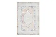 Rug Culture Extra Large Peach & Blue Vintage Look Durable Rug