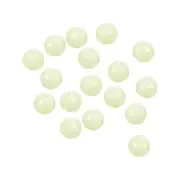 100Pcs 10mm Plastic Round Glow Fishing Beads with Storage Box White