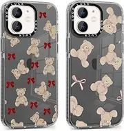 Foonary 2 Pack Transparent Cartoon Bear Print Phone Case for iPhone 11 Pro 5.8",Soft Silicone Design Aesthetics Clear Pattern Cases,Shockproof Bumper Protector Cover,Girls Women for iPhone 11 Pro
