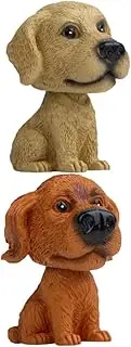 ERINGOGO 2pcs Dog Car Ornaments Adorable Vehicle Decoration for Dashboard Cute Animal Figures to Enhance Home Aesthetic Fun and Charming Dashboard Accessories