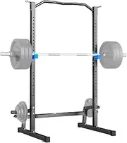 JX FITNESS Squat Rack Power Rack with Pull Up Bar,Adjustable Power Cage Exercise Squat Stand with Barbell Holder Weight Plate Storage Pegs,Weight Lifting Workout Station for Home Gym